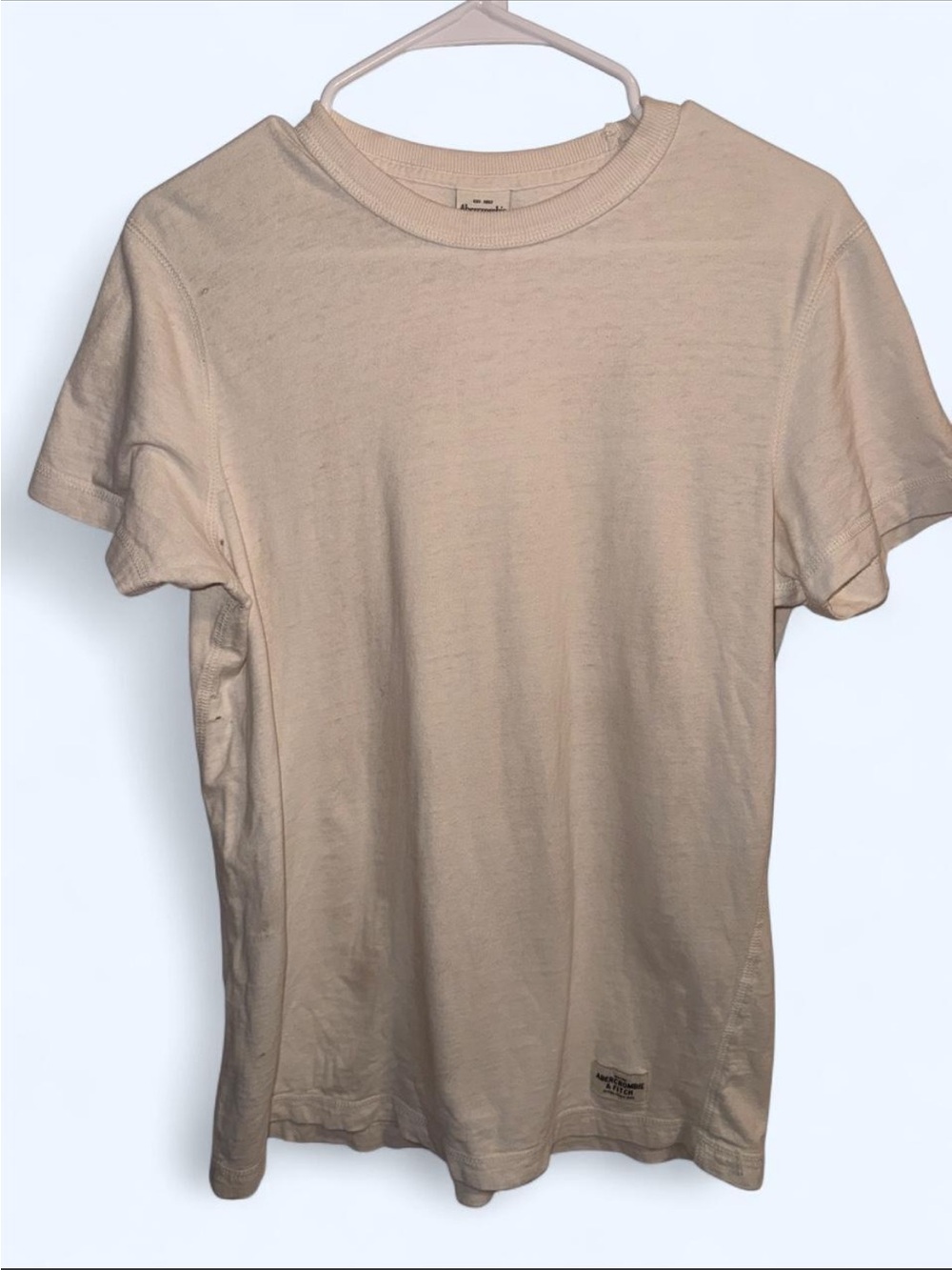 Y2K Abercrombie Muscle Tee Only One Owner Aged Bone White